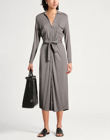 Woman Midi dress Grey Size 1 Viscose, Elastane