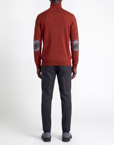 Man Turtleneck Rust Size L Merino Wool, Acrylic