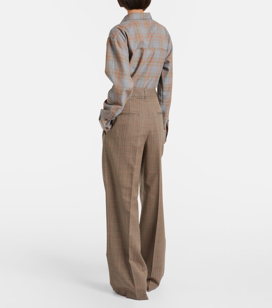 Róhe Checked virgin wool straight pants