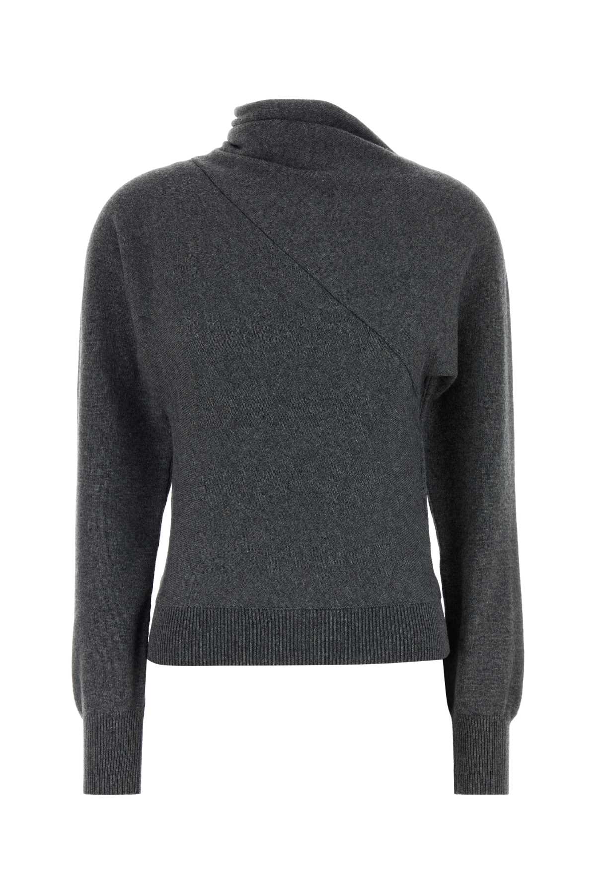 Cashmere-Cotton Sweater — Gray