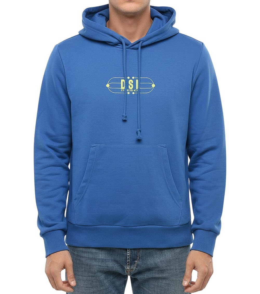 Blue Logo Regular Hoodie
