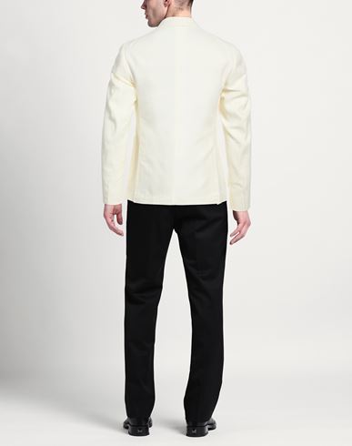 Man Blazer Ivory Size 40 Linen, Cotton, Polyester