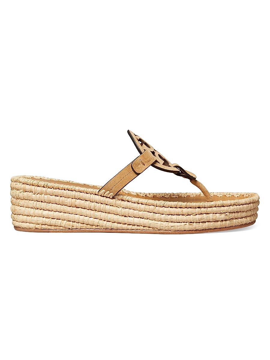 Women's Miller 25MM Suede Espadrille Sandals - Amber Grain