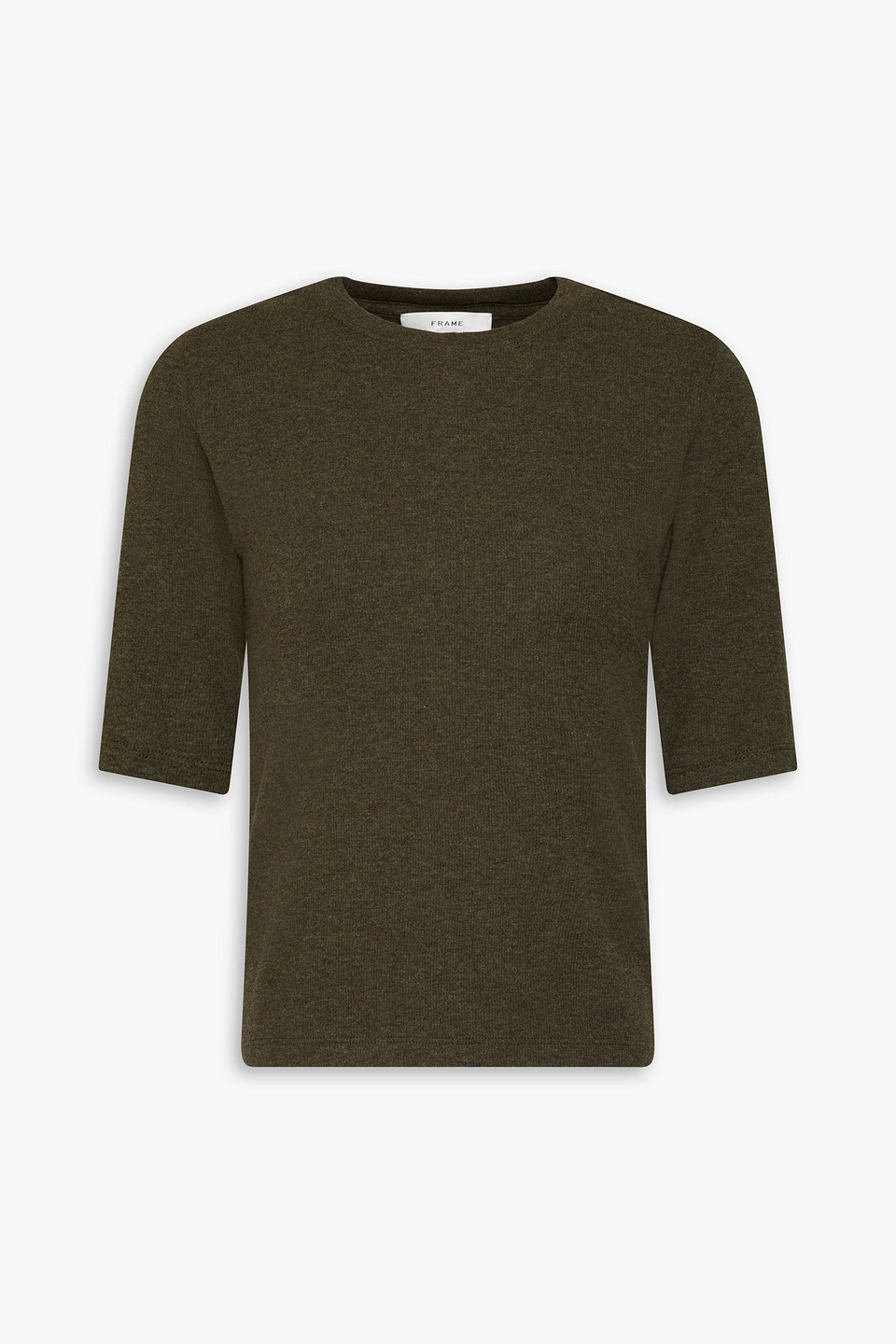 Ribbed stretch-modal jersey T-shirt - Green - XL