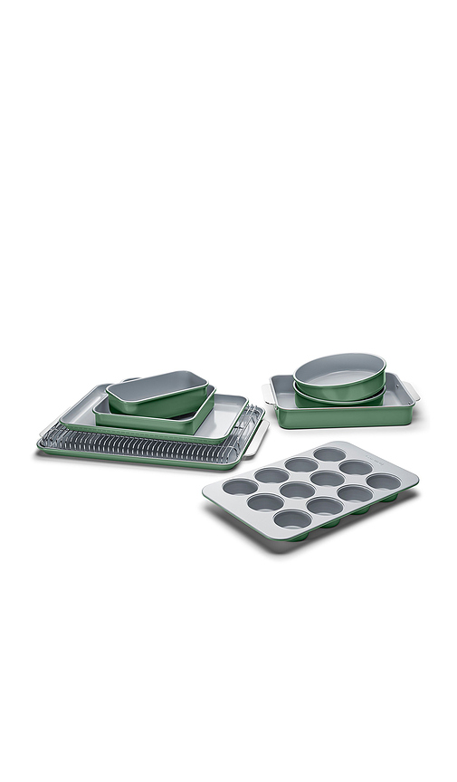 Caraway LOT DE MOULES À PÂTISSERIE NON-TOXIC CERAMIC NON-STICK MEGA BAKEWARE SET en Sage