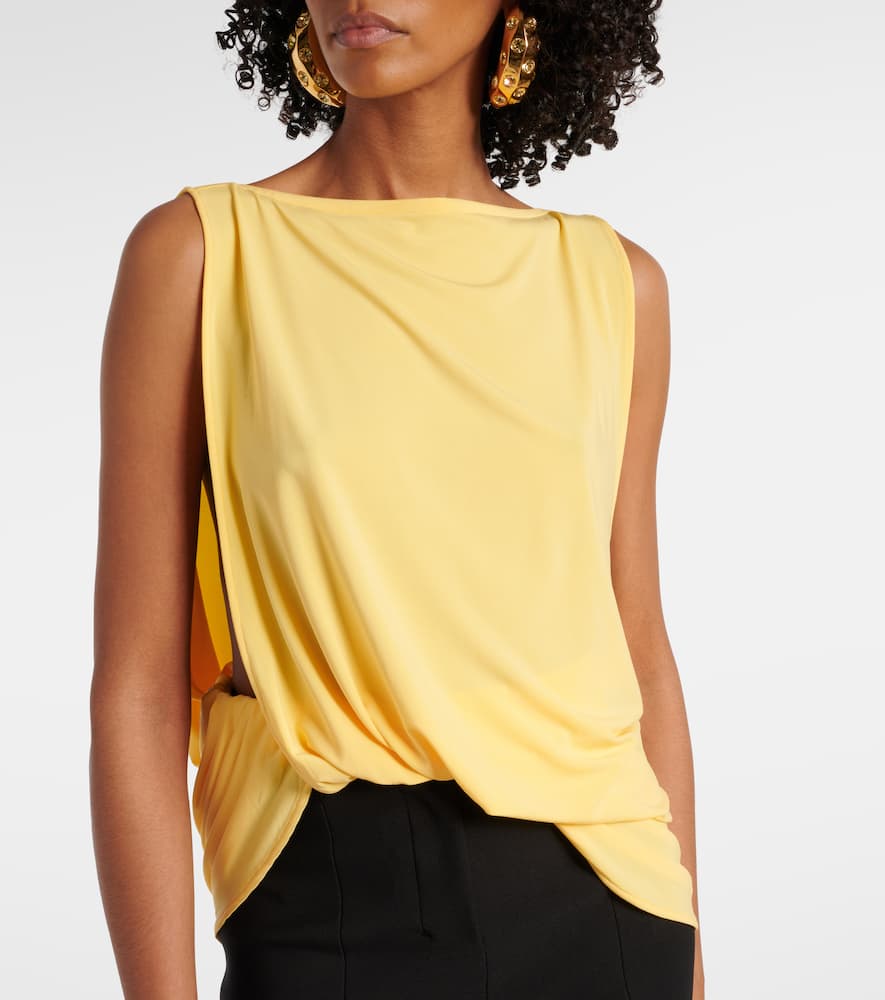Peplo draped jersey top