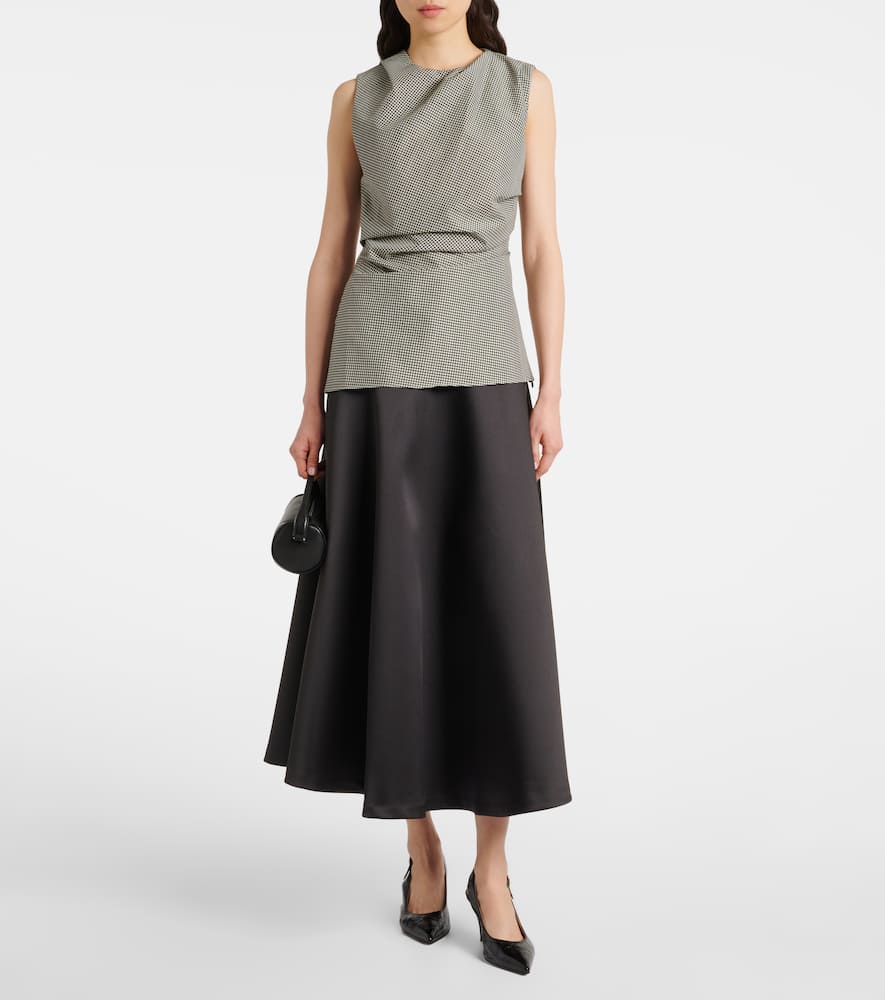 Róhe Checked wool-blend top