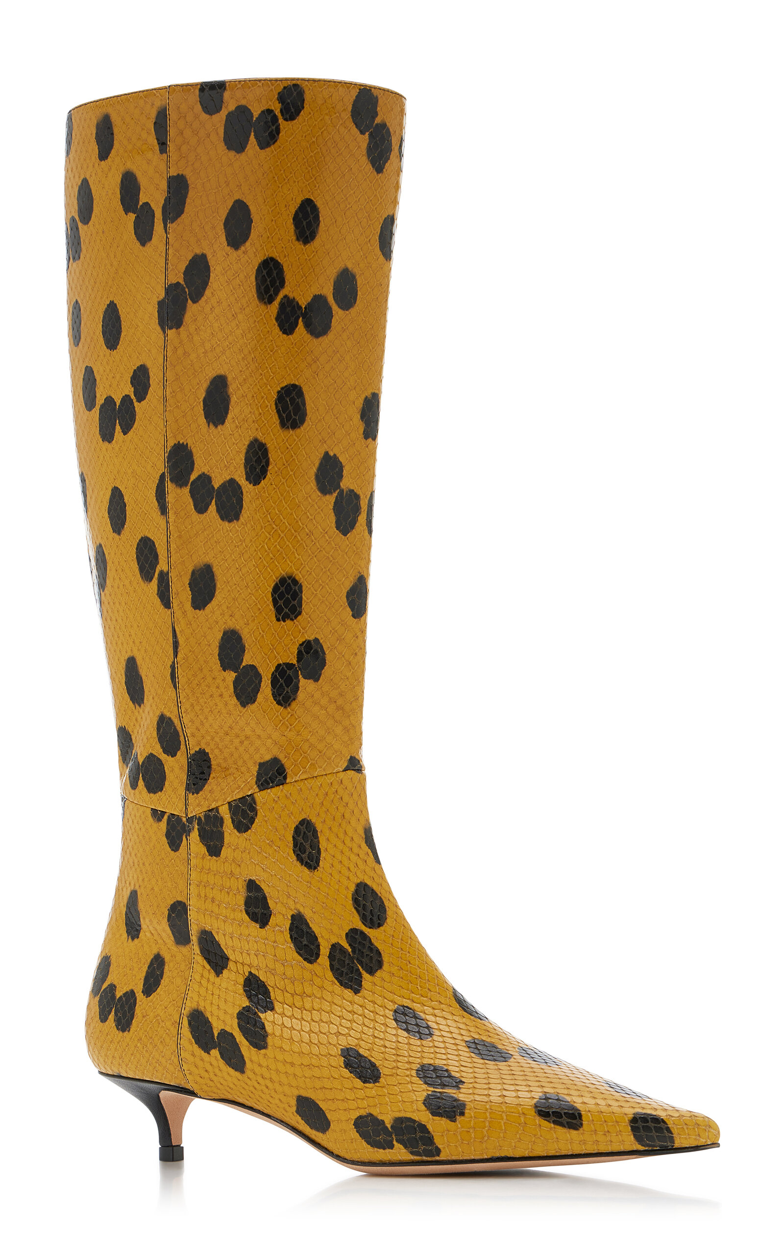 Amis Printed Leather Knee Boots - Moda Operandi