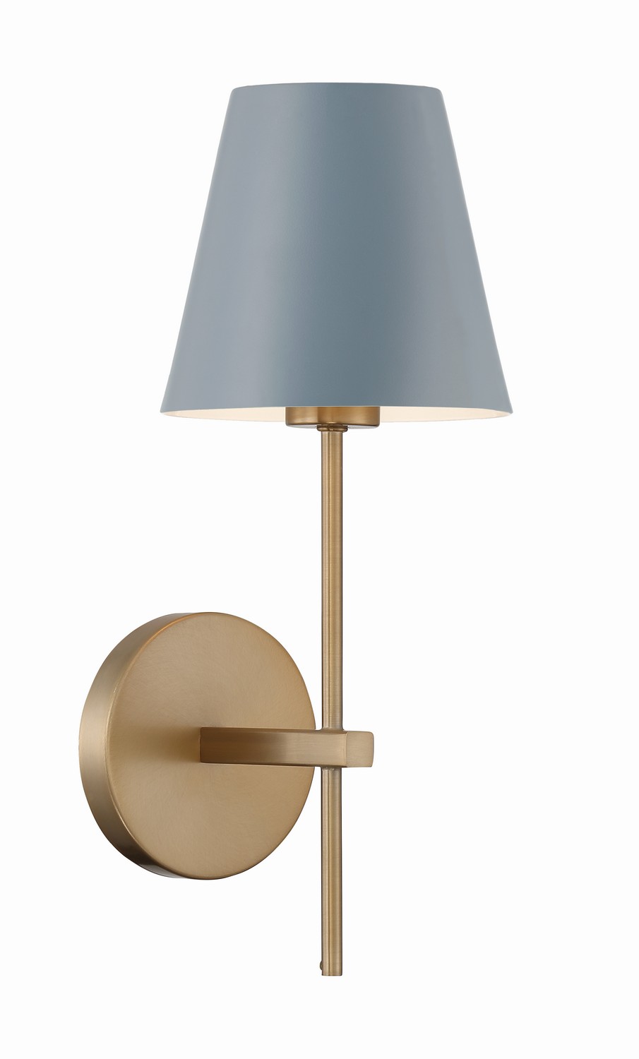 Xavier 1-Light Wall Sconce in Vibrant Gold with Blue