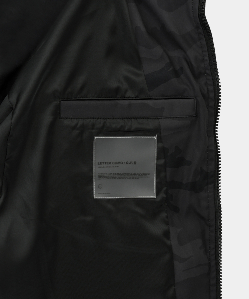 Winter Camouflage Puffer Short Padding Black