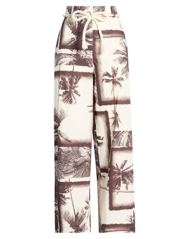 Woman Pants Cream Size S Cotton