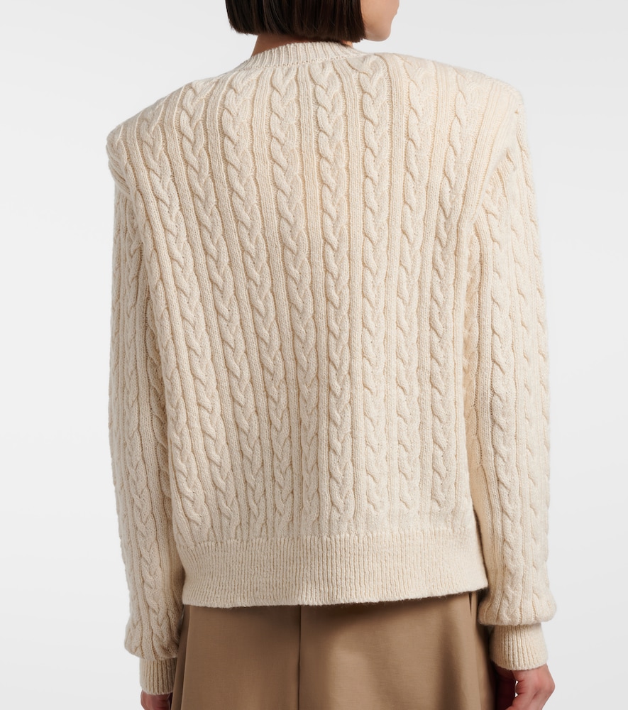 Róhe Cable-knit cotton and wool cardigan