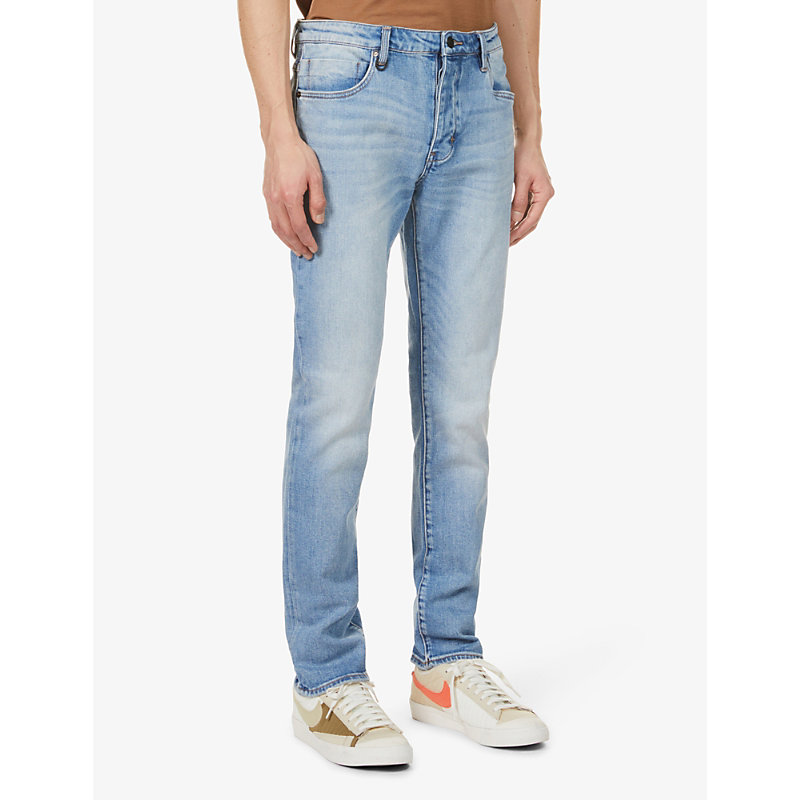 Mens Lou Tapered Mid-Rise Stretch-Cotton Denim Jeans