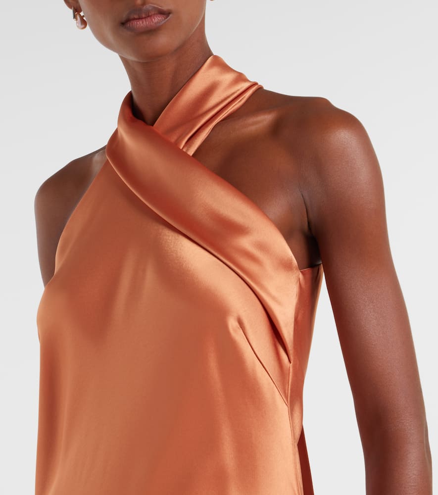 Pandora halterneck satin gown