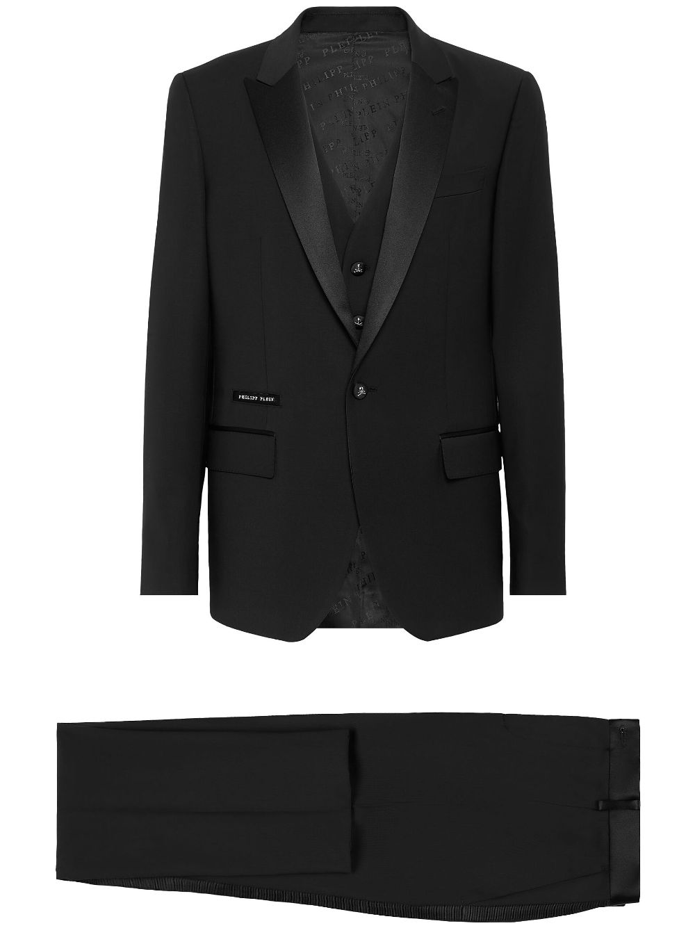 Notched-lapels suit set - Black