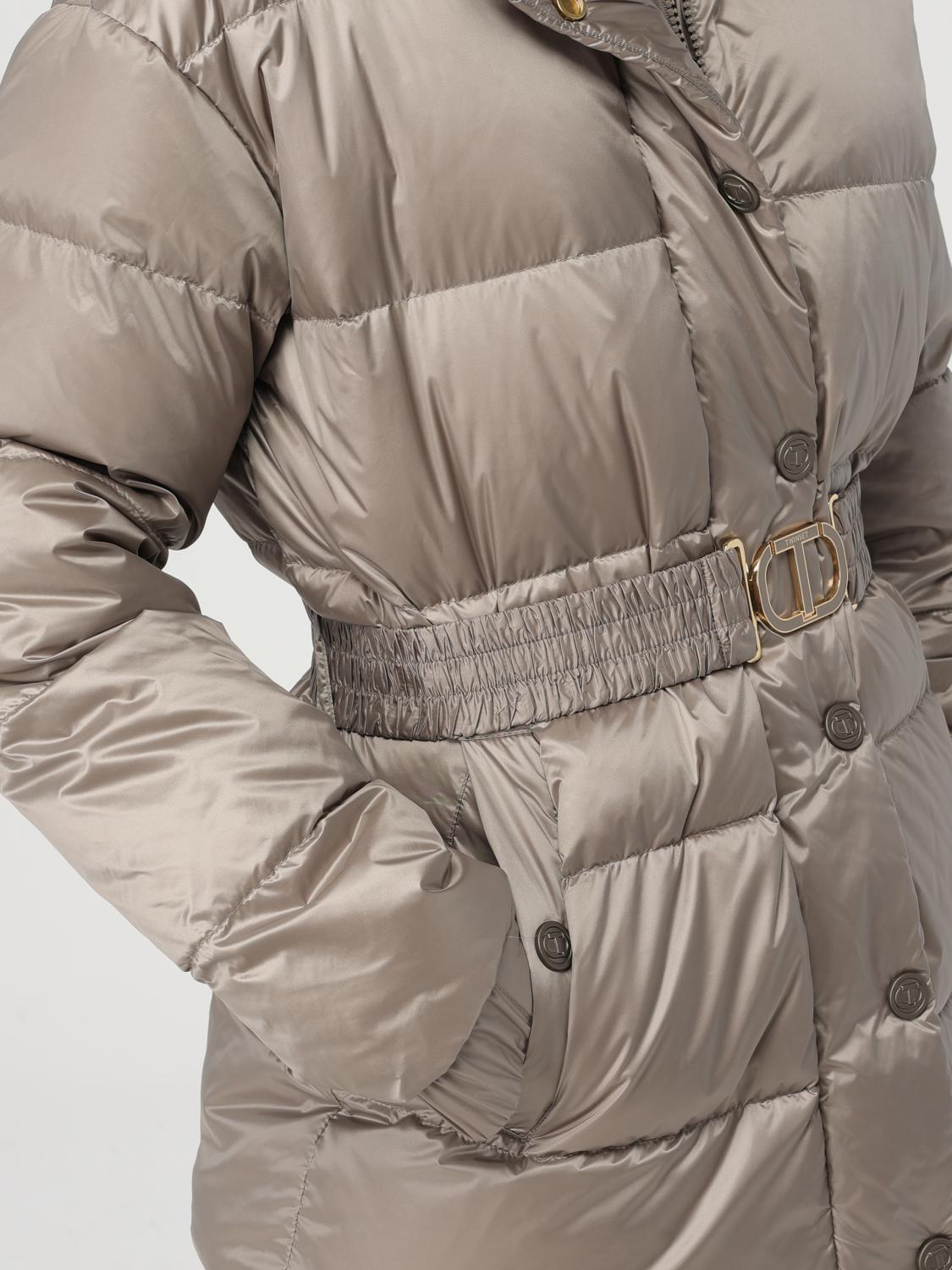Belted puffer jacket - Grey