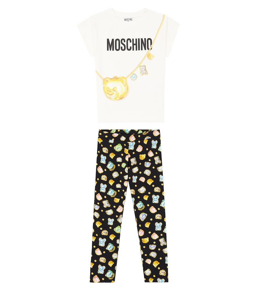 Printed cotton T-shirt and leggings set