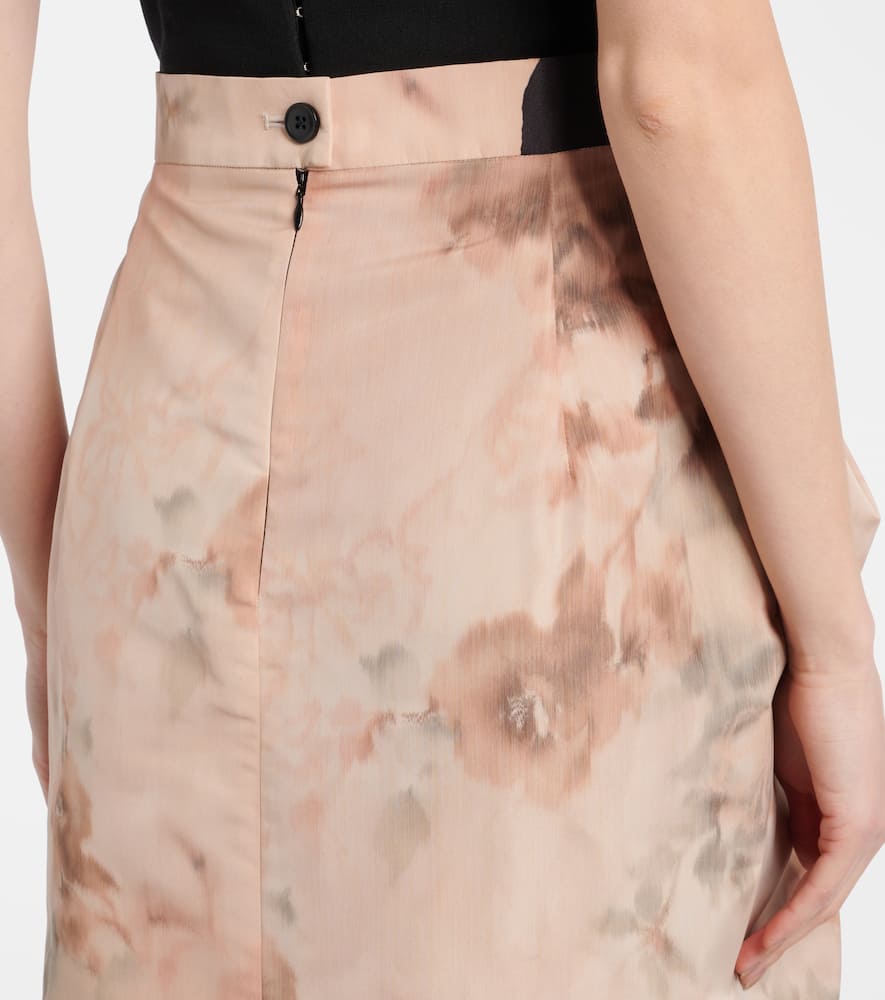 Draped maxi skirt