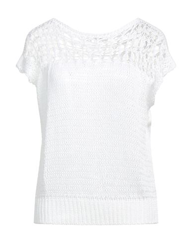 Woman Sweater White Size M Acrylic, Polyamide