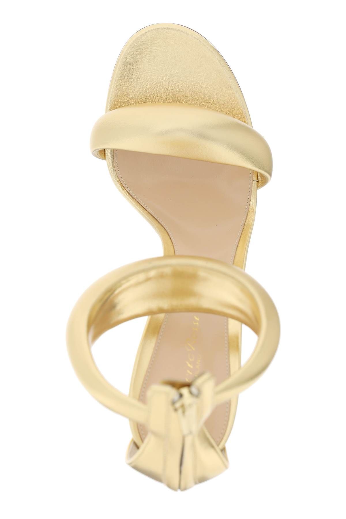Laminated leather bijoux sandals