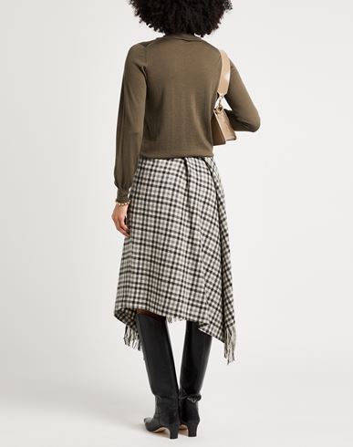 Woman Turtleneck Military green Size M Cashmere, Merino Wool, Silk