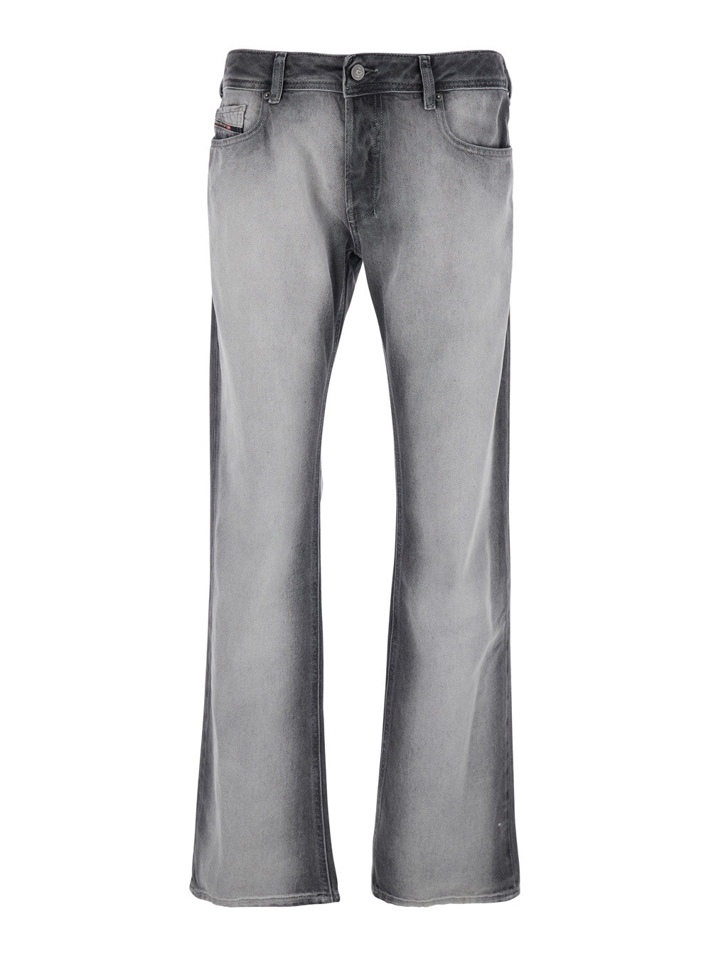 Five-Pocket Faded Jeans — Gray