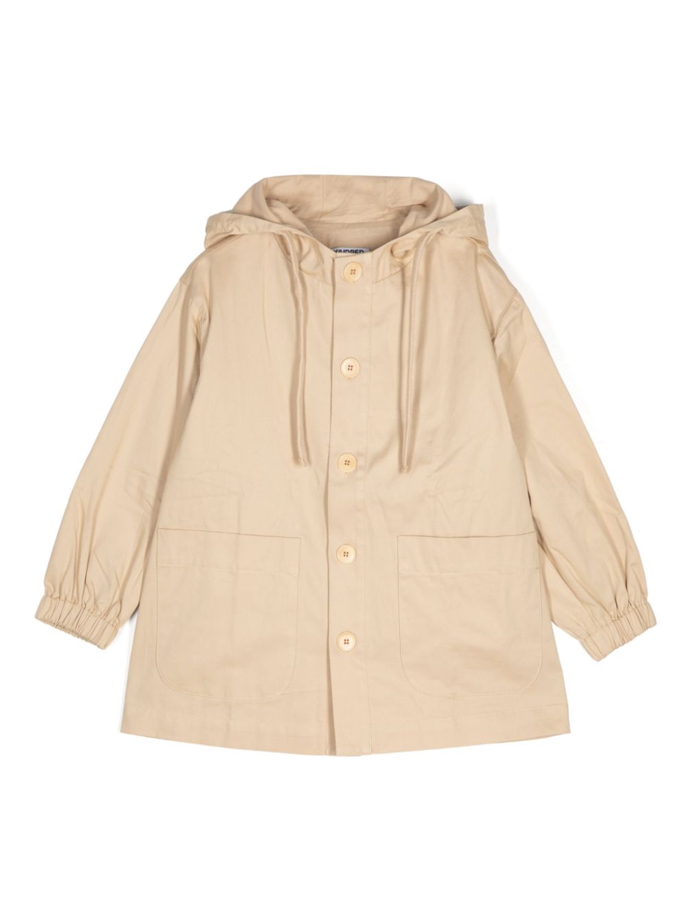 Hooded organic cotton parka - Brown