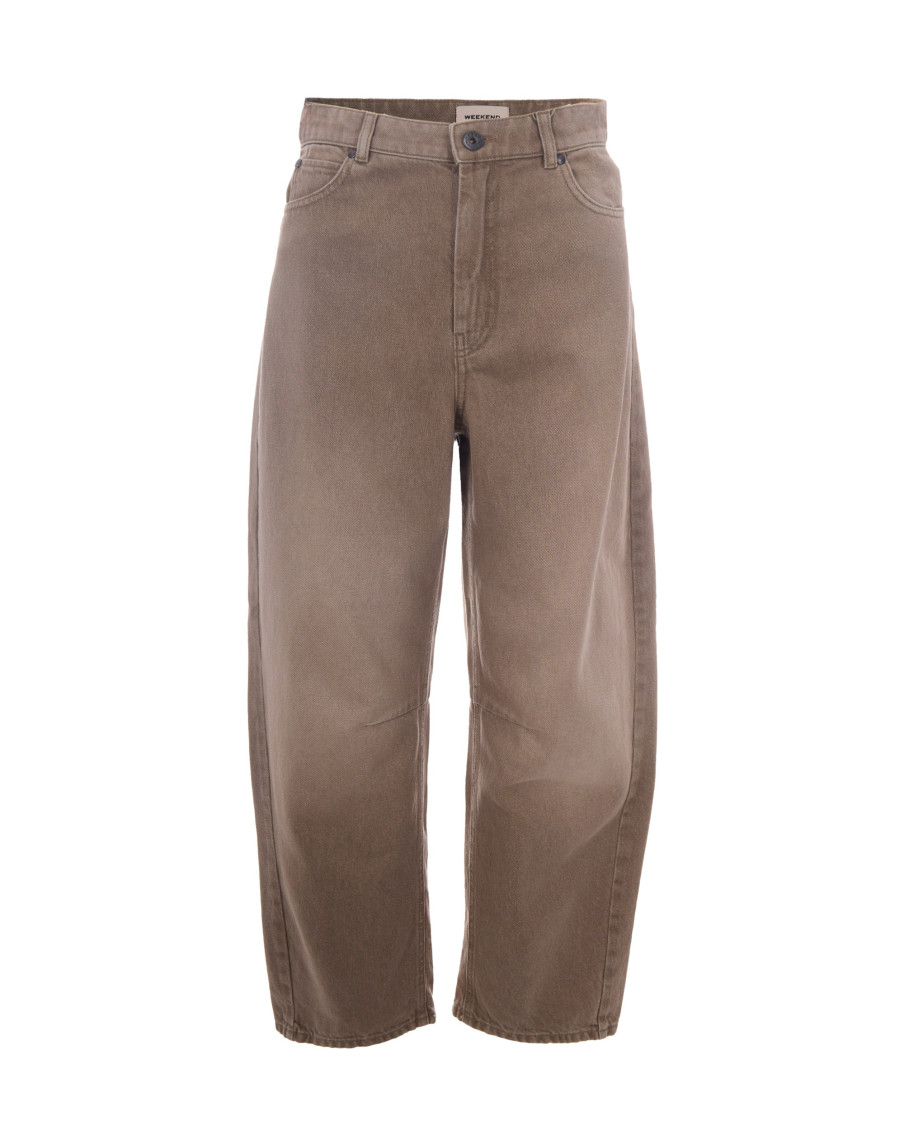 Beige Regular High Rise Jeans