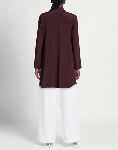 Woman Shirt Burgundy Size 2 Acetate, Silk