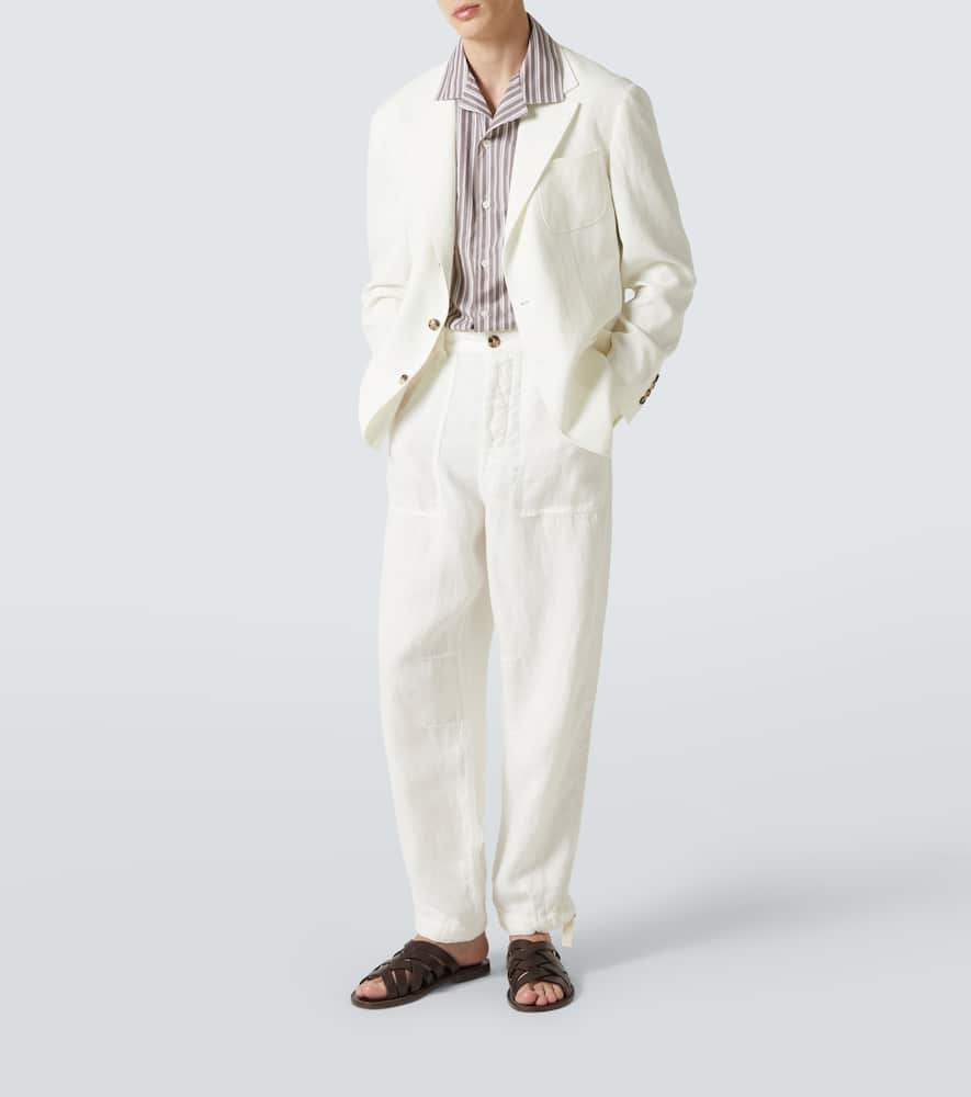 Striped cotton bowling shirt