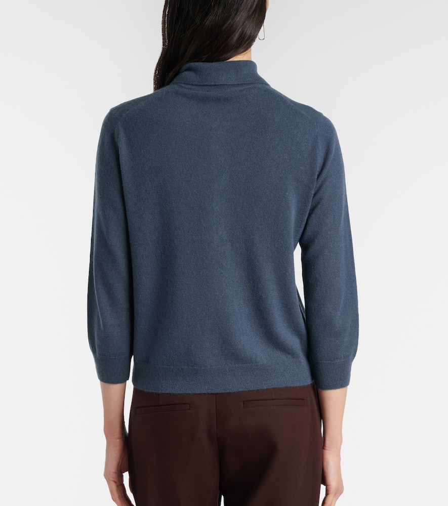Cashmere and silk polo sweater