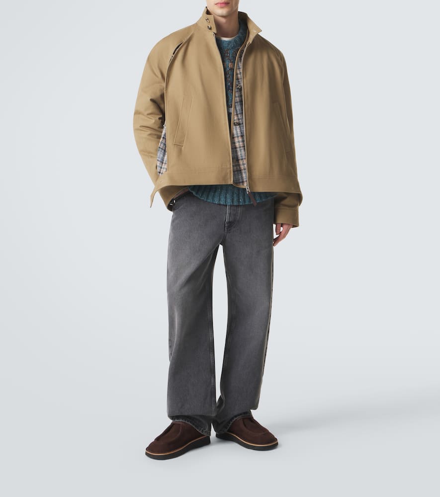 Layered cotton gabardine jacket
