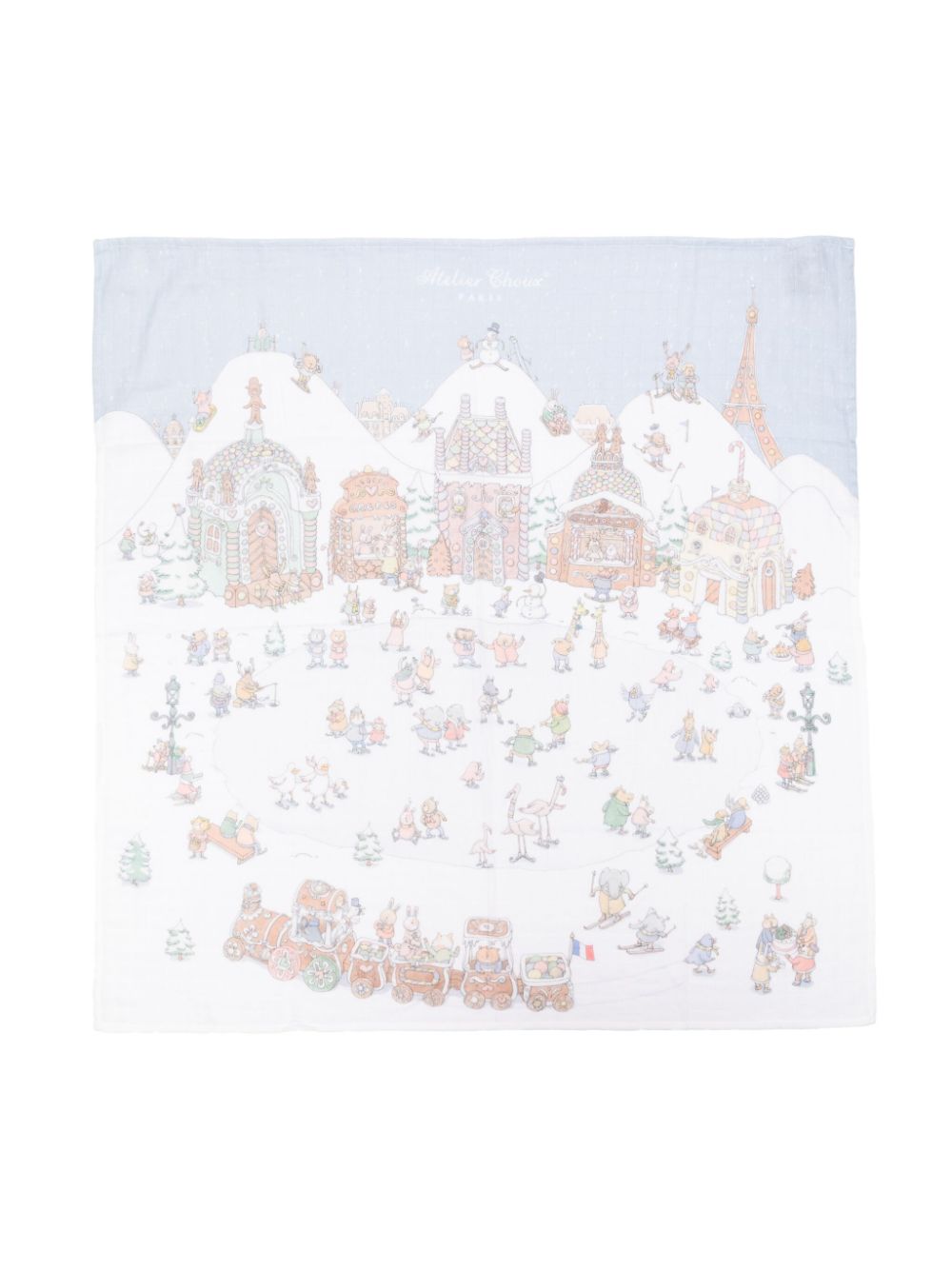 Carre Les Merveilles d'Hiver blanket (95cm x 95cm) - White
