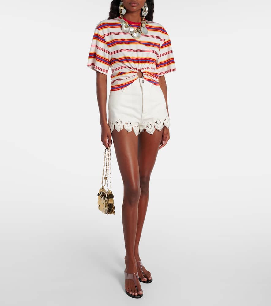Macramé cotton shorts