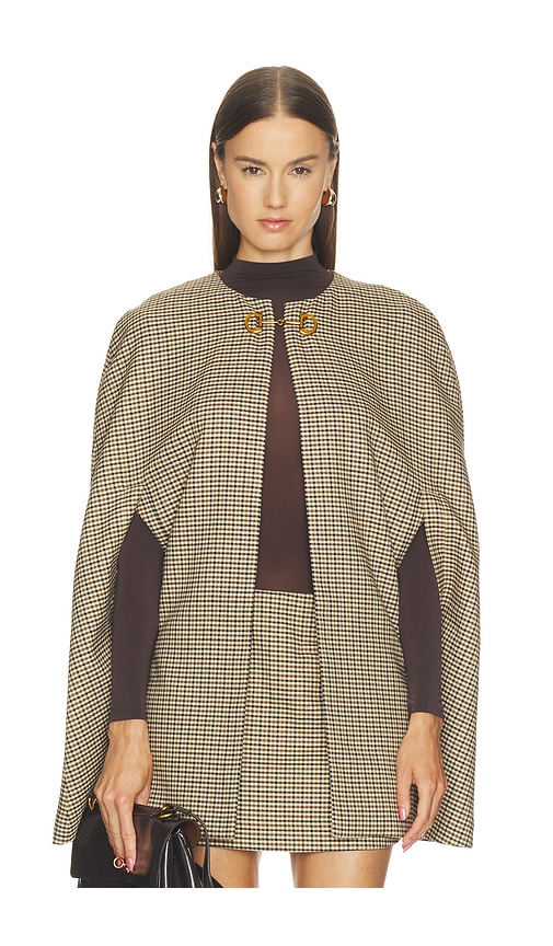 SANS FAFF Argyle Cape in Brown. XS. Also in