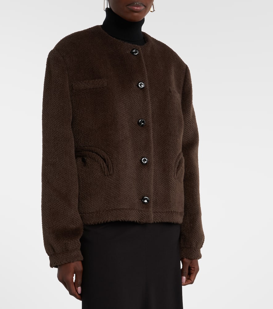 Blazé Milano Gliss chevron alpaca and wool jacket