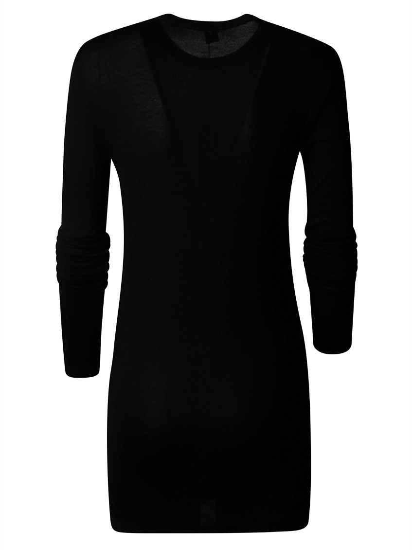 Black Crew Neck Long Sleeves Dress