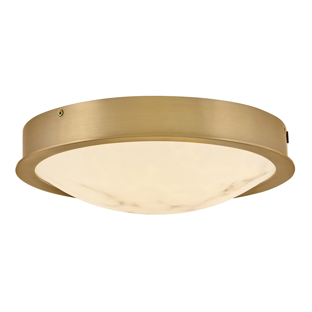 Lacquered Brass LED Flush Mount from the Cava Collection