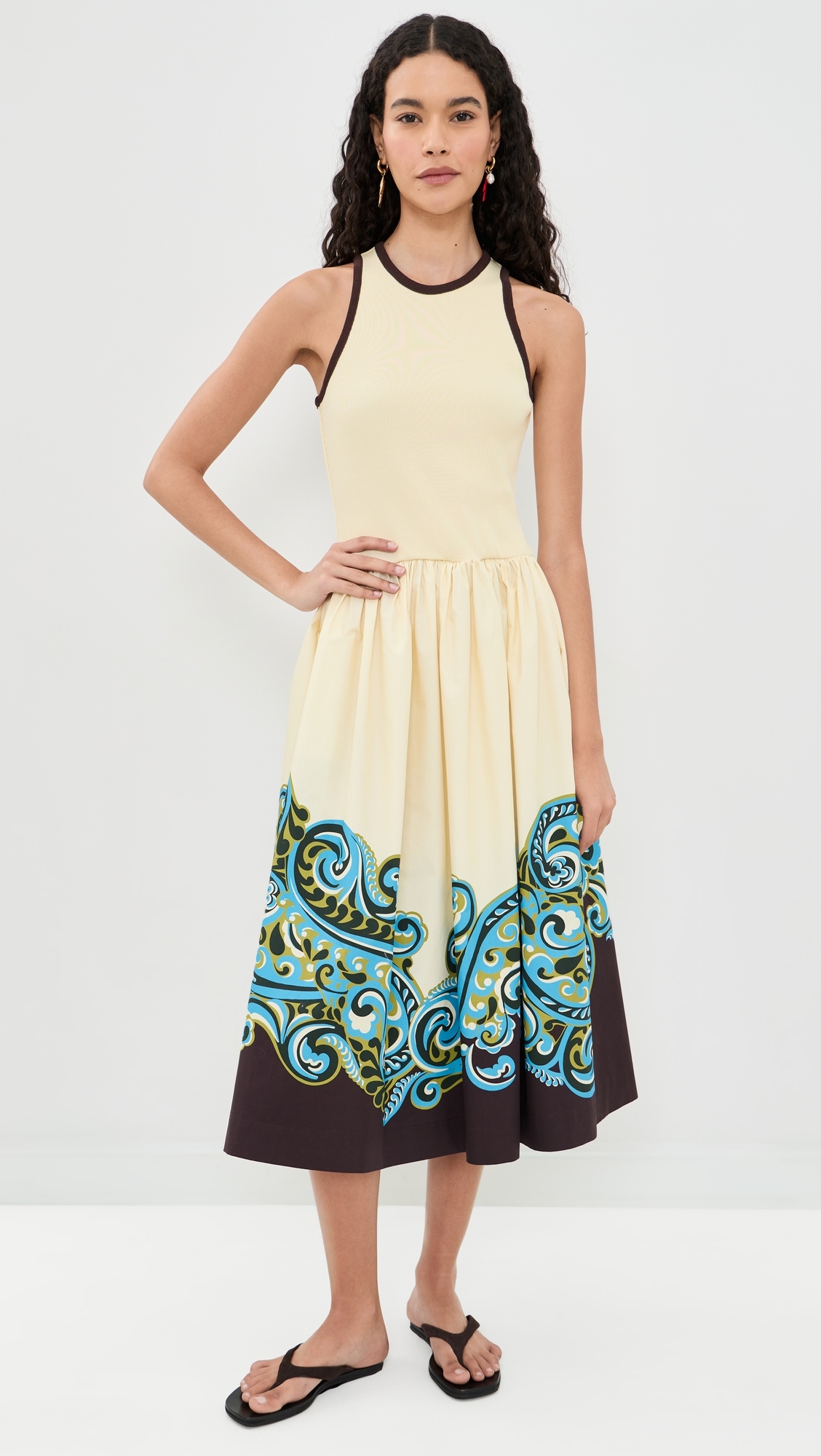 Natalia Tank Midi Dress Cream