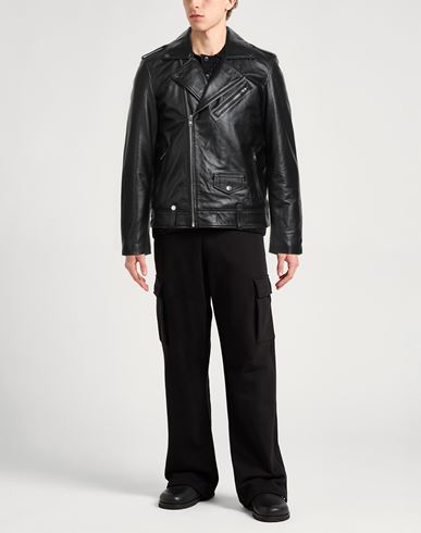 Man Jacket Black Size 38 Sheepskin