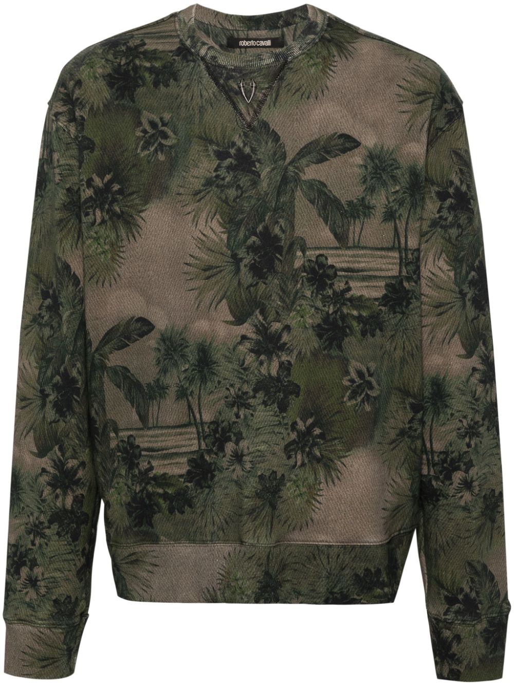 Hawaii-print cotton sweatshirt - Green