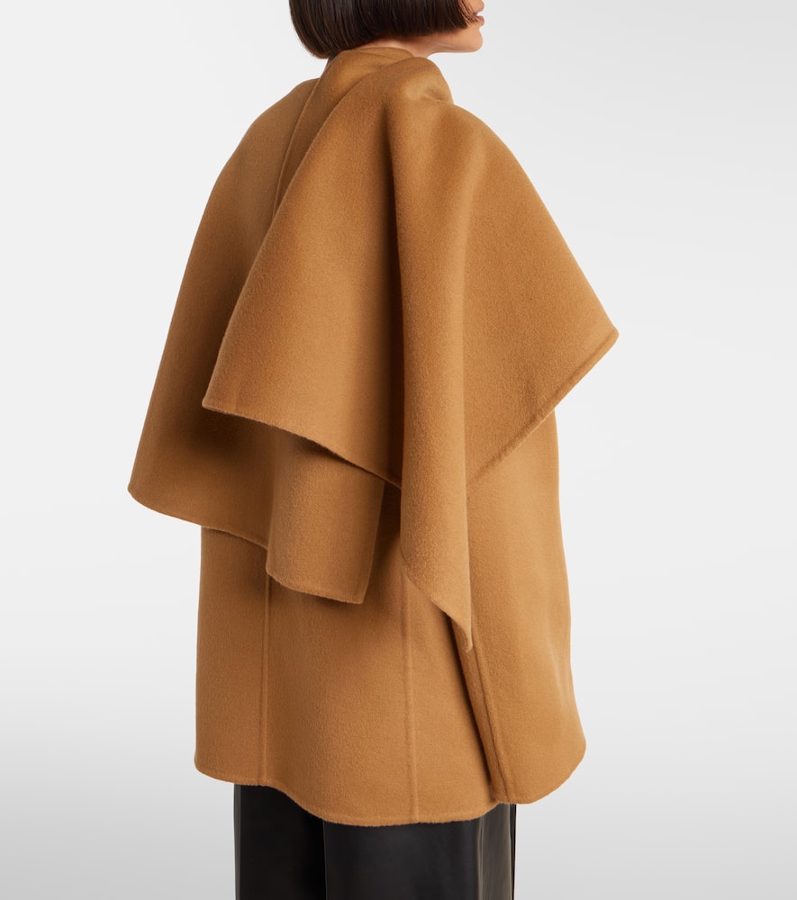 Dak caped wool-blend coat