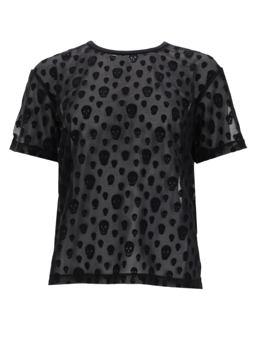 Black Graphic Round Neck T-Shirt