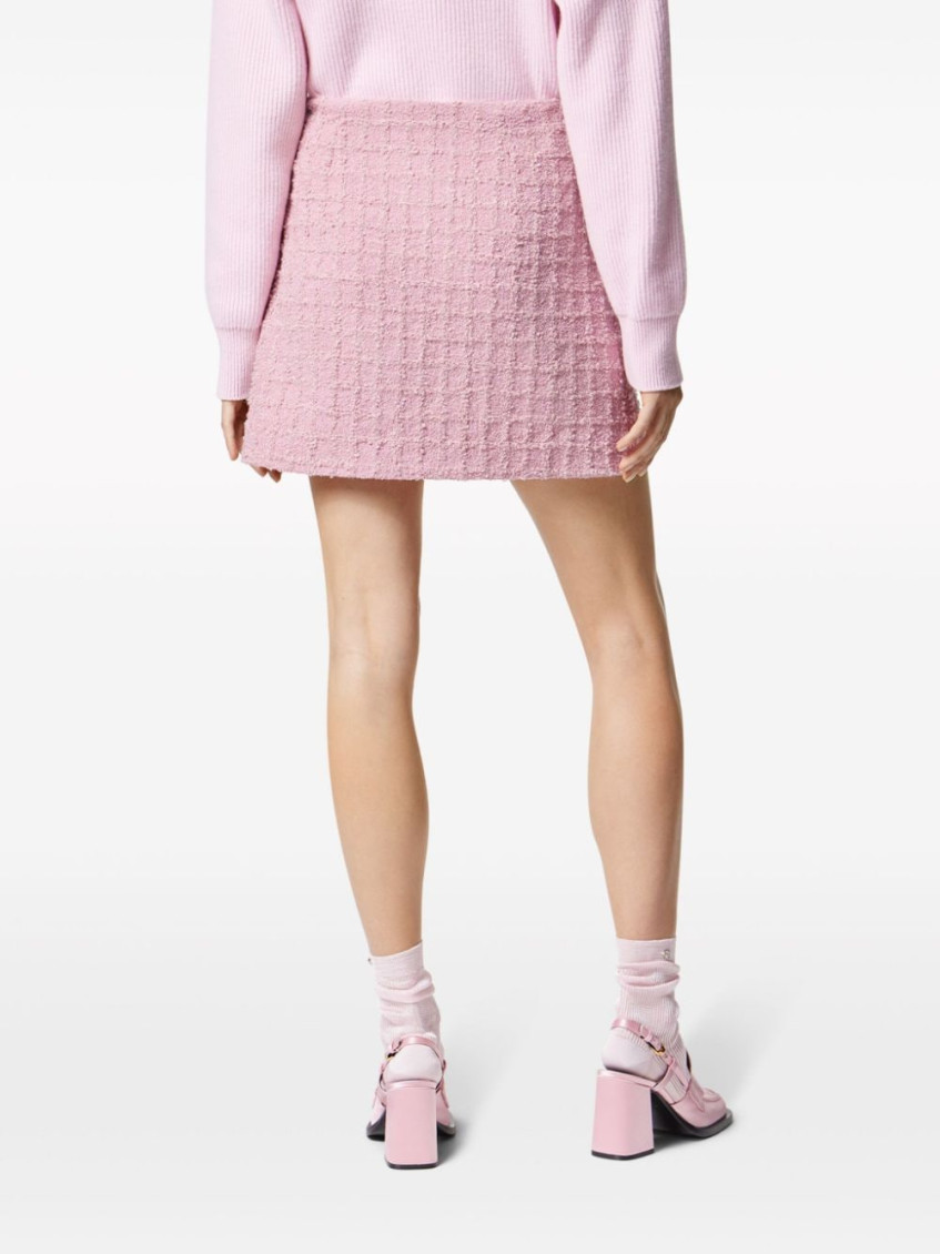 Pink Virgin Wool Blend Skirt