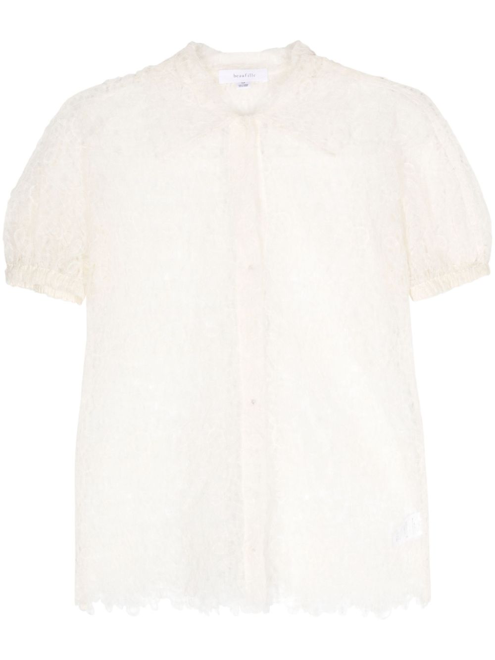 Pinta semi-sheer tulle shirt - Neutrals