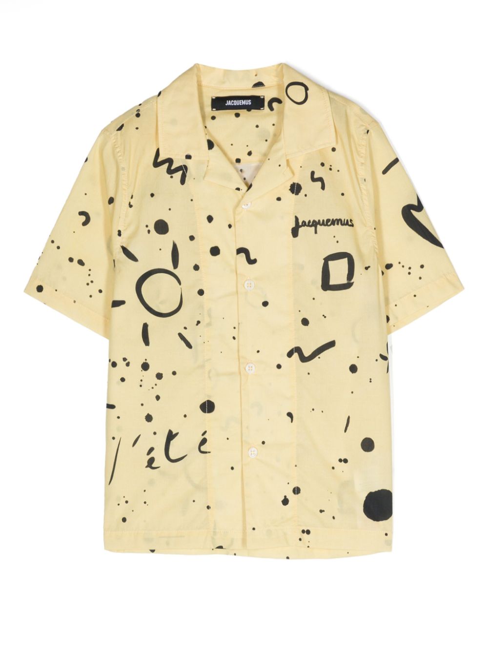Le Jean patterned cotton shirt - Yellow