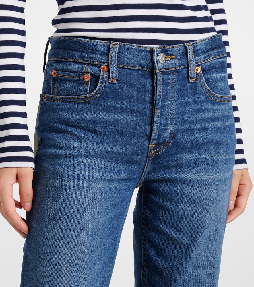 Stove Pipe mid-rise straight jeans