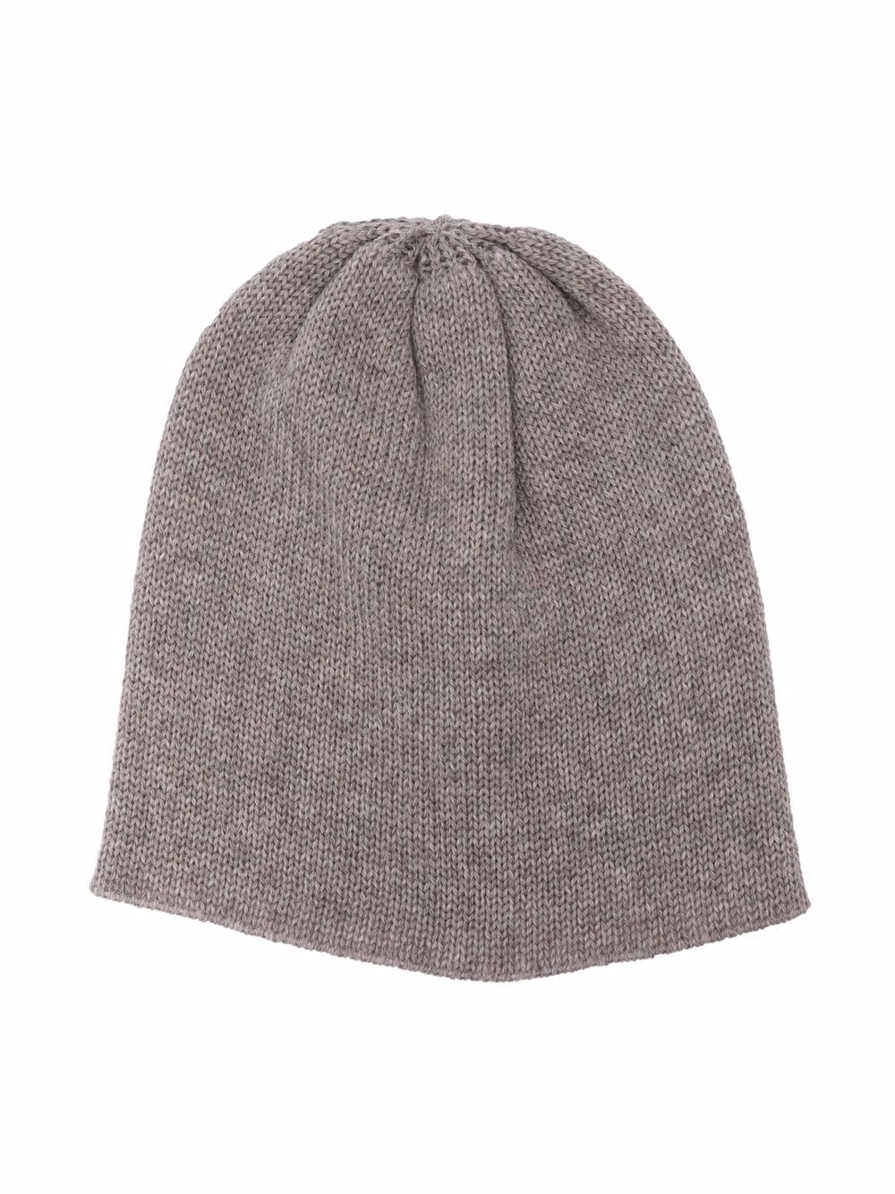Ribbed-knit beanie - Brown