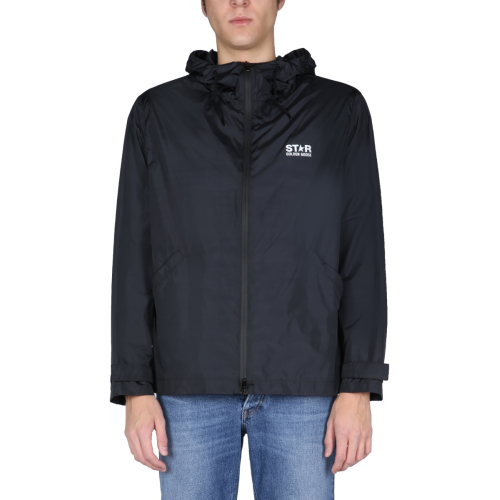 Daris star-print windbreaker jacket - Black
