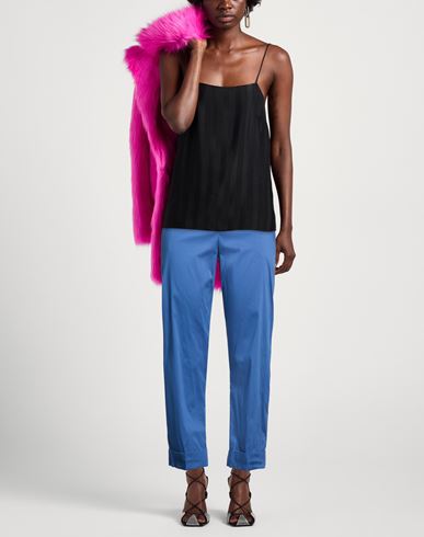 Woman Pants Blue Size 4 Cotton, Polyamide, Elastane